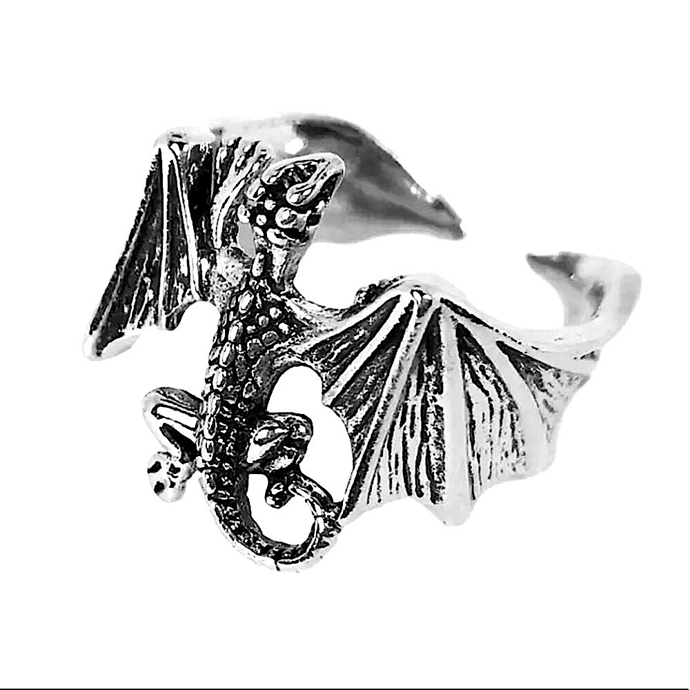 Winged dragon adjustable ring
